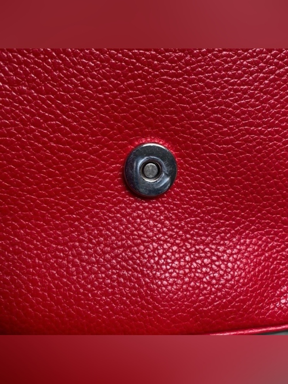 Calvin Klein Red Leather Crossbody with CK Emblem - Picture 5 of 8